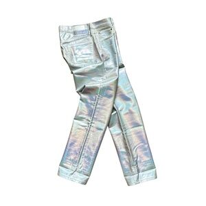Rare ACNE STUDIOS Holographic Silver Foil Jeans